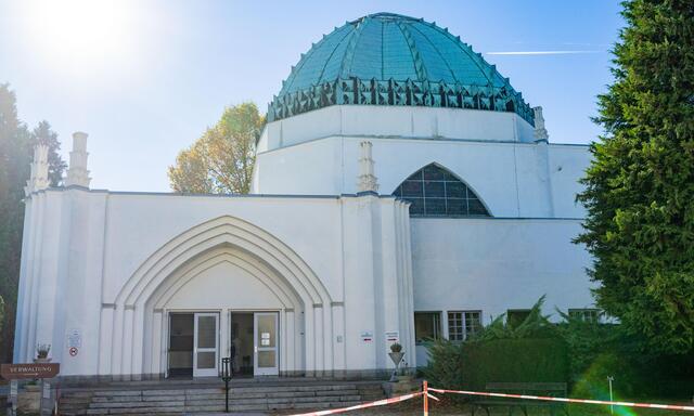 Die Zeremonienhalle am Zentralfriedhof am Mittwoch, 01. November 2023