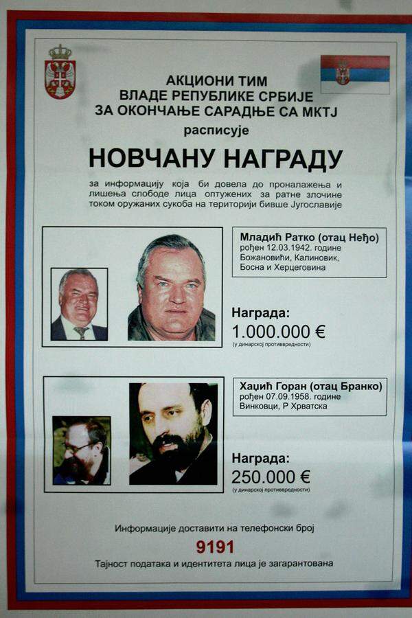 Vor seiner Festnahme war Mladic der meistgesuchte mutmaßliche Kriegsverbrecher des Balkan-Krieges.