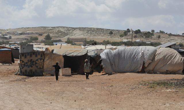 Ein Flüchtlingslager in Syrien. Hauptherkunftsländer der Schutzsuchenden sind weiterhin Syrien und Afghanistan, gefolgt von Marokko und der Türkei.