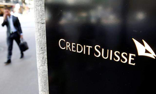 Logo of Swiss bank Credit Suisse  is seen in Zurich