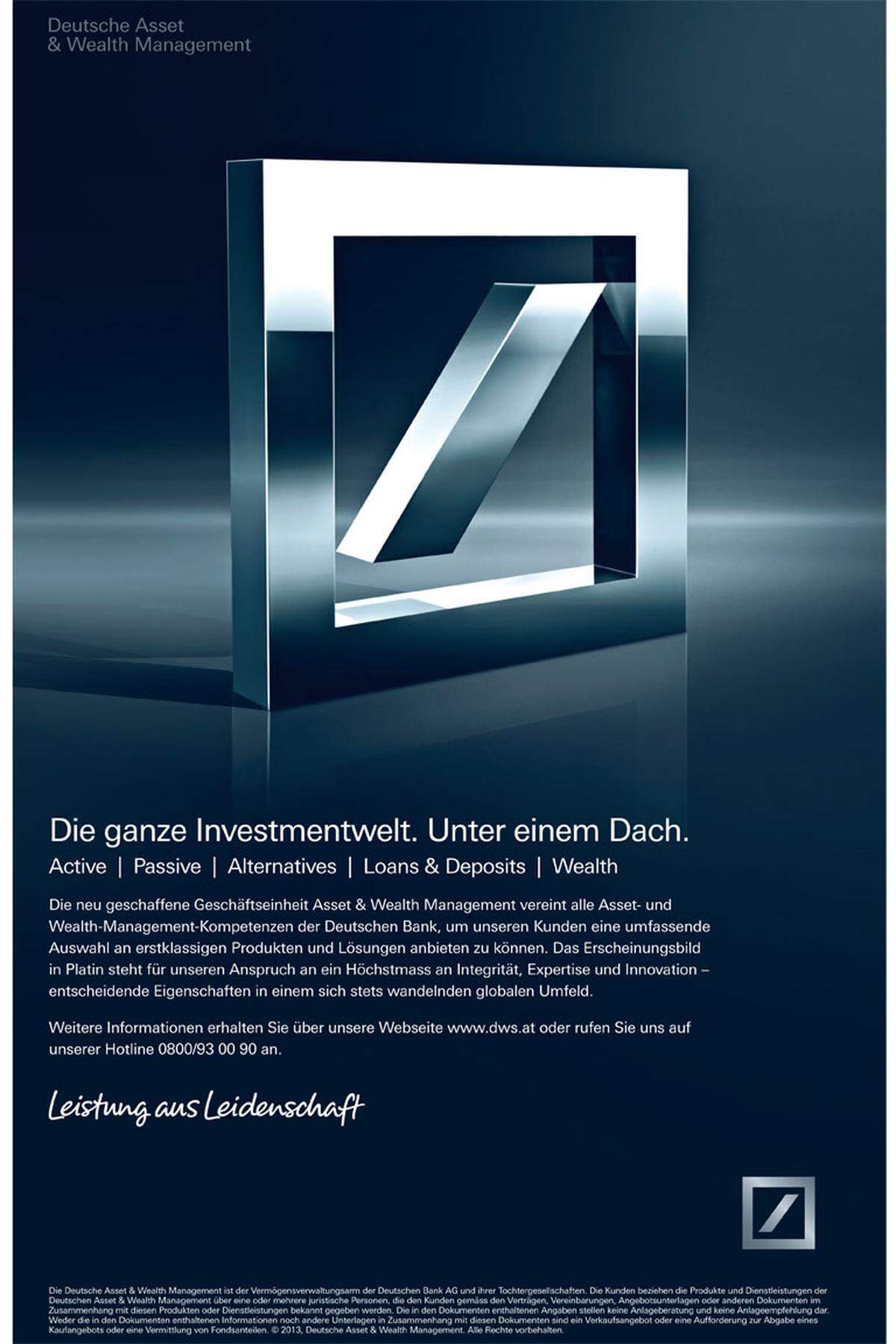 1870 gegründet bietet die Deutsche Bank heute die ganze Investmentwelt unter einem Dach. (Bezahlte Anzeige)