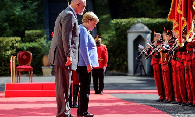 Angela Merkel mit dem albanischen Premierminister Edi Rama.
