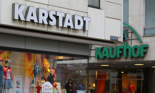 FILE PHOTO: Shop-windows of German department stores 'Karstadt' and 'Kaufhof' in Trier