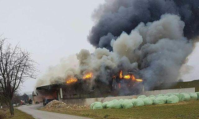 Brand mit drei Toten auf einem Bauernhof am Dienstag
