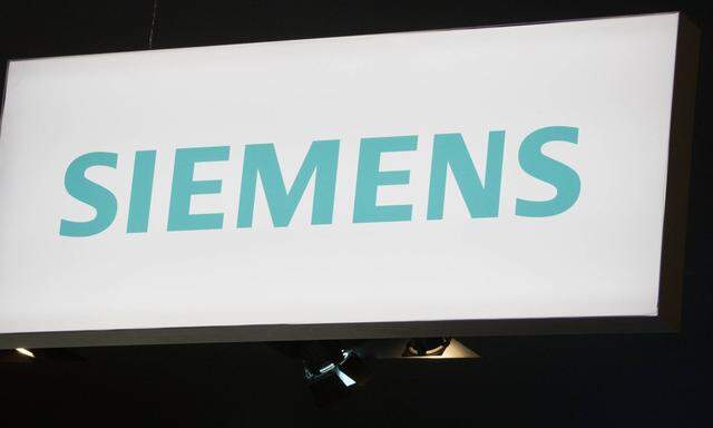 Illustration picture shows Siemens logo during the opening of the 2018 edition of Batibouw the annu