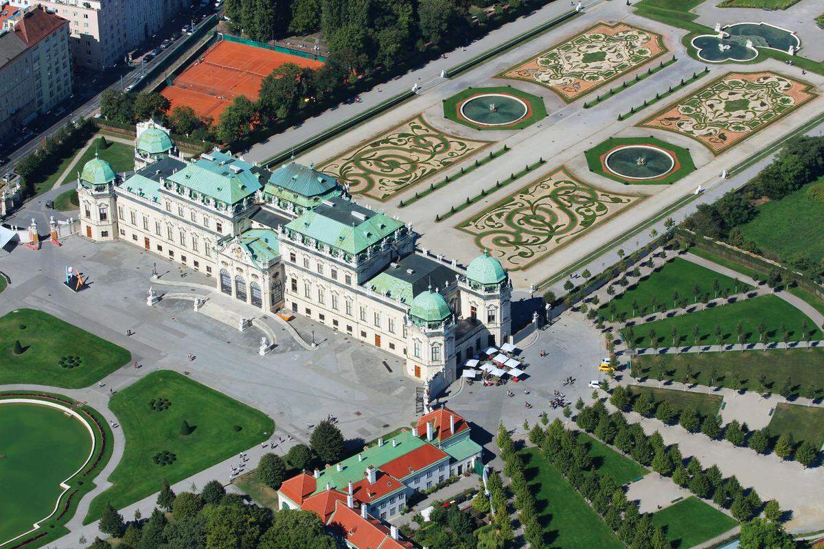 ...oder das Belvedere in Wien, ...