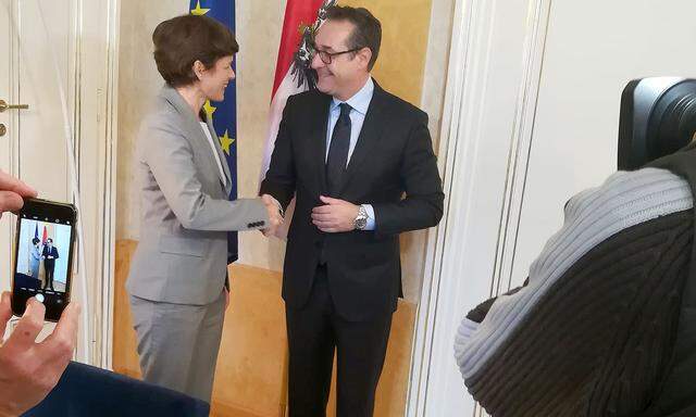 SPÖ-Chefin Pamela Rendi-Wagner traf FPÖ-Chef Heinz-Christian Strache.