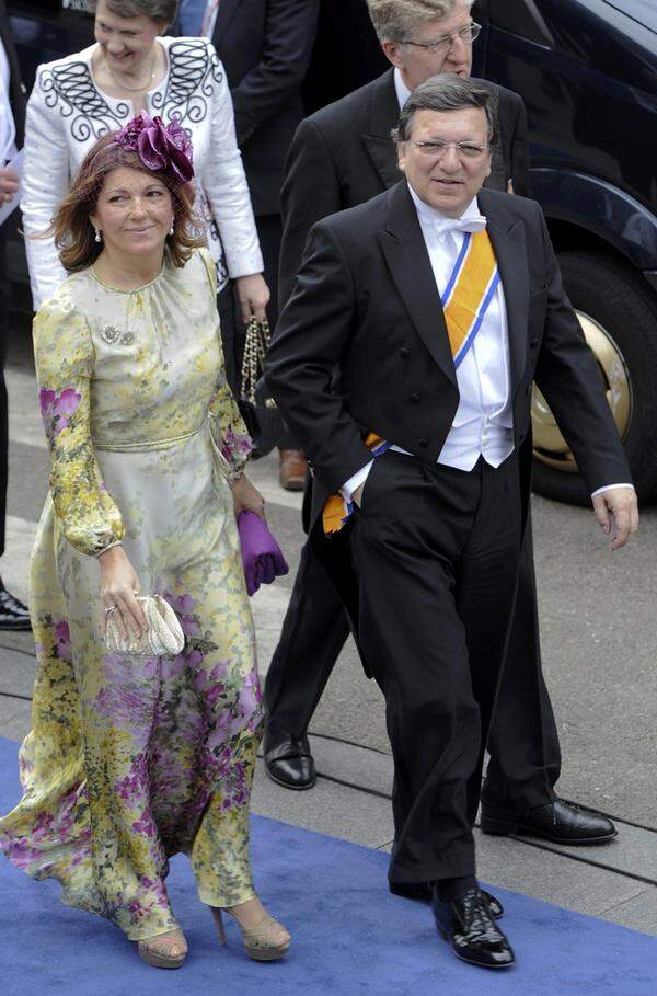 EU-Kommissionspräsident Jose Manuel Barroso in Begleitung seiner Ehefrau Maria Margarita.