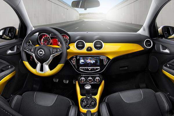 Opel bietet für den Adam drei unterschiedliche "Ausstattungswelten": Jam (modisch, bunt), Glam (Chic, elegant) und Slam (sportlich).