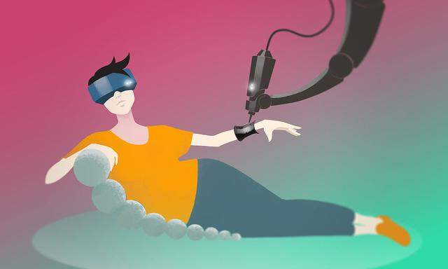 Karriere Shopping Erlebnis 3D Drucker VR Brille