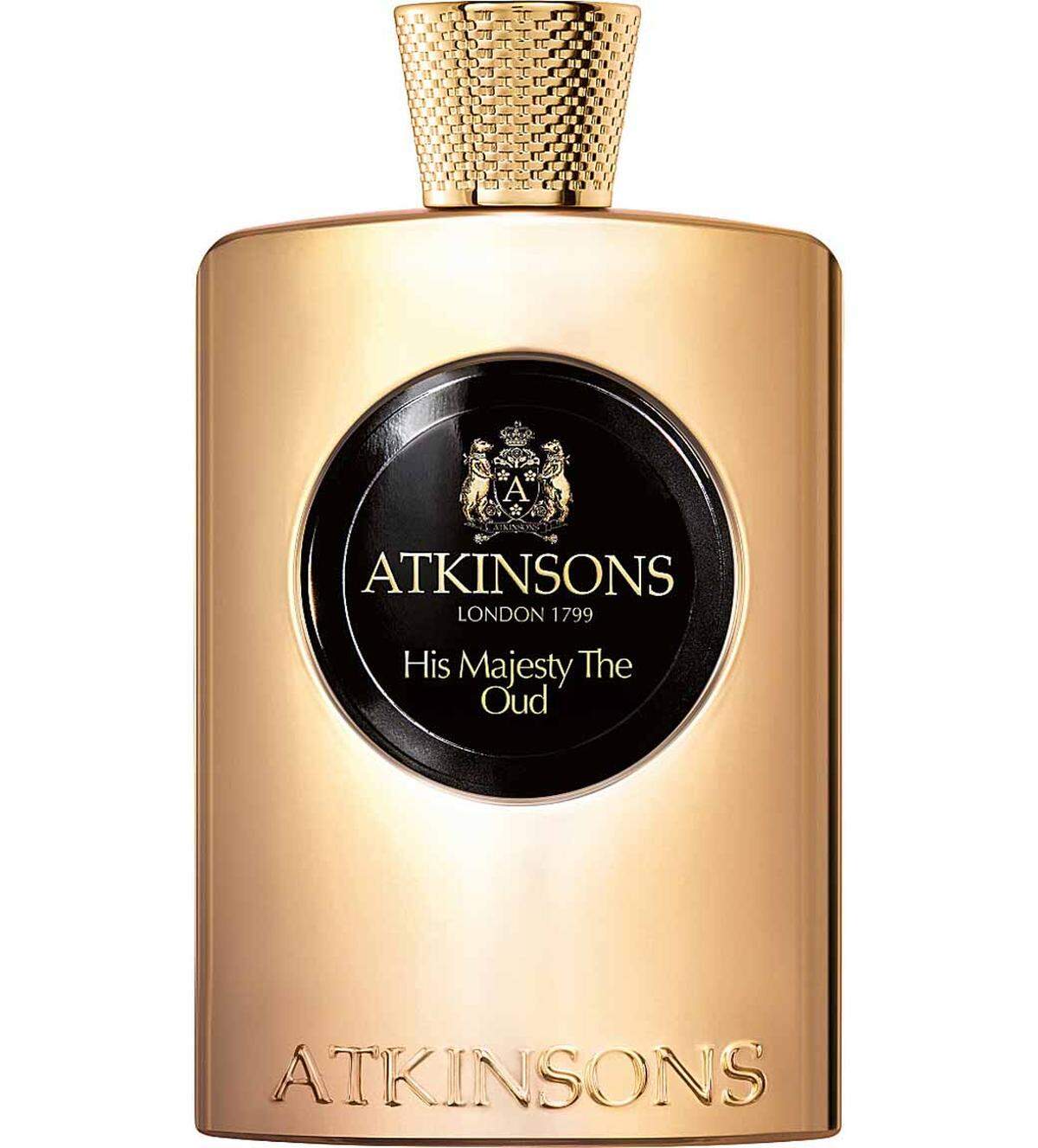 Orientalische Oudh-Akkorde dominieren in "His Majesty the Oud" von Atkinsons 100 ml Eau de Parfum um 192 Euro. 