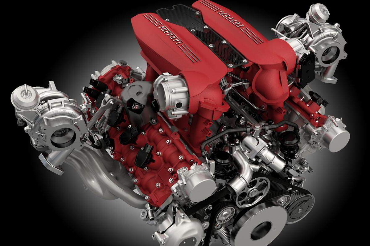 ... muss der 488 GTB "zwangsbeatmet" werden. Statt dem 4,5-Liter-V8-Mittelmotor mit 570 PS im 458 ...