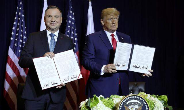 U.S. President Trump meets with Poland's President Duda on sidelines of U.N. General Assembly in New York City