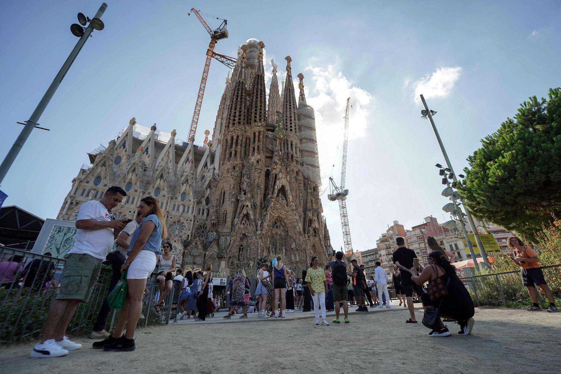 Klimaaktivisten färben Sagrada Familia ein