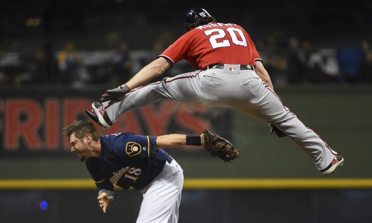 Hoch das Bein, hieß es in der nordamerikanischen Baseball-Liga.