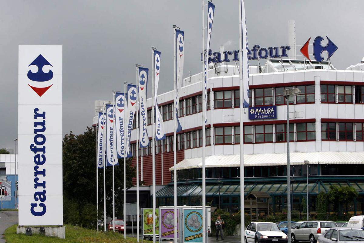 An zweiter Stelle platziert sich mit Carrefour das größte europäische Unternehmen. Die Franzosen weisen für 2010 einen Umsatz von 119,6 Milliarden Dollar aus.