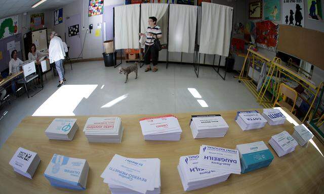 Wahllokal in Nizza.