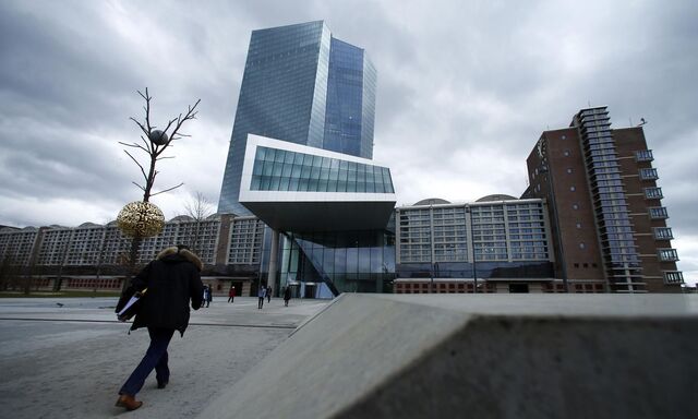 European Central Bank (ECB) headquarters building is seen in Frankfurt