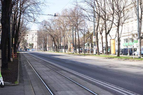 So leer wie jetzt sind die Straßen Wiens nie. Doch das hat auch sein Gutes. Es zeigt, dass die Wiener die Maßnahmen der Regierung ernst nehmen und das Virus so eingedämmt werden kann.