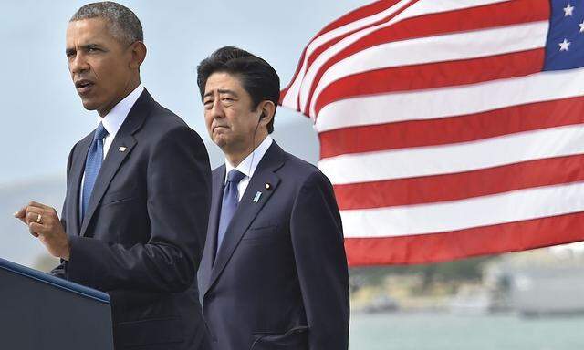 Obama und Abe.