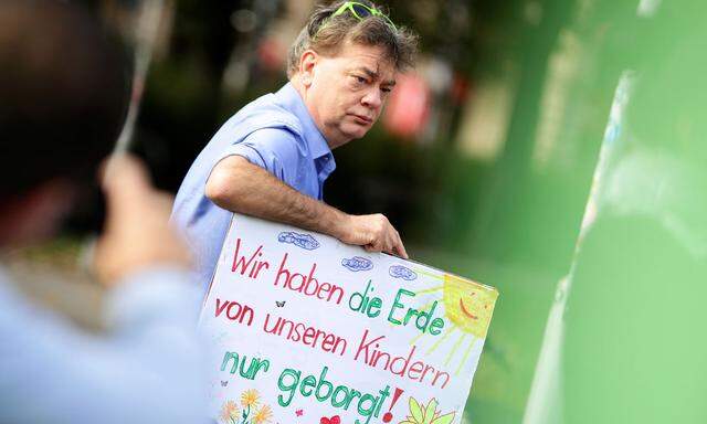 Werner Kogler beim grünen Wahlkampfabschluss 