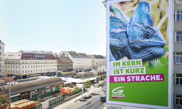 Das Plakat der Grünen.
