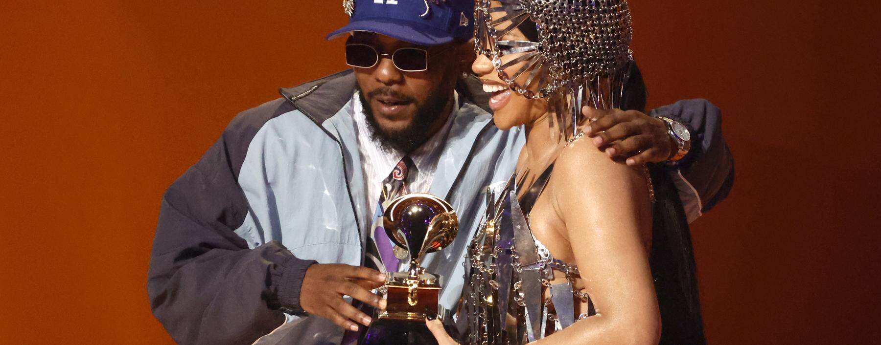 Preisträger Kendrick Lamar, mit Cardi B bei den Grammy im vergangenen Februar.