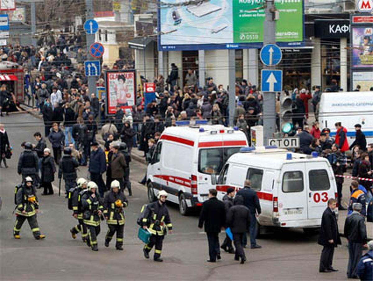 Die Anschläge sorgten aber auch auf den Straßen für ein Verkehrschaos in der russischen Hauptstadt.