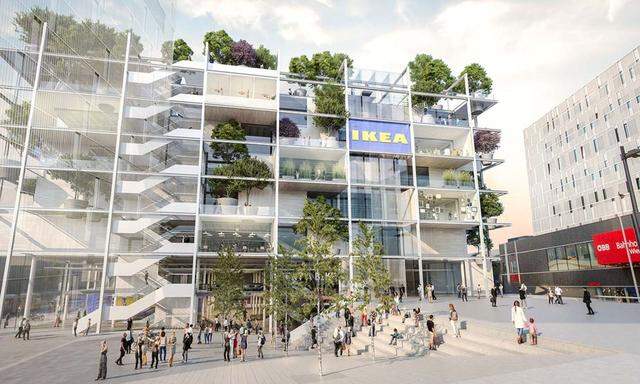So wird das City-Ikea am Wiener Westbahnhof ausschauen
