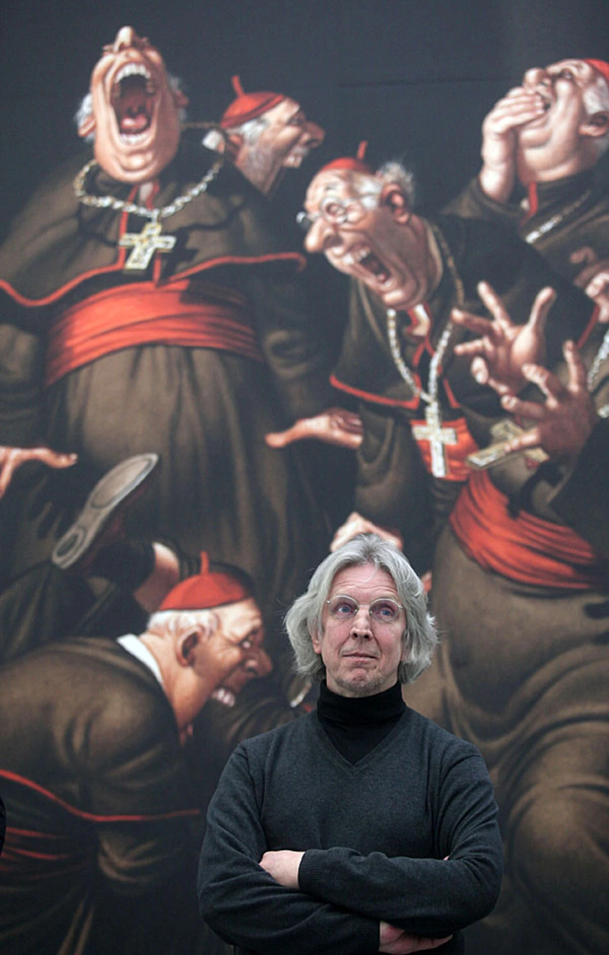 Haderer vor den ''Lachenden Priester''