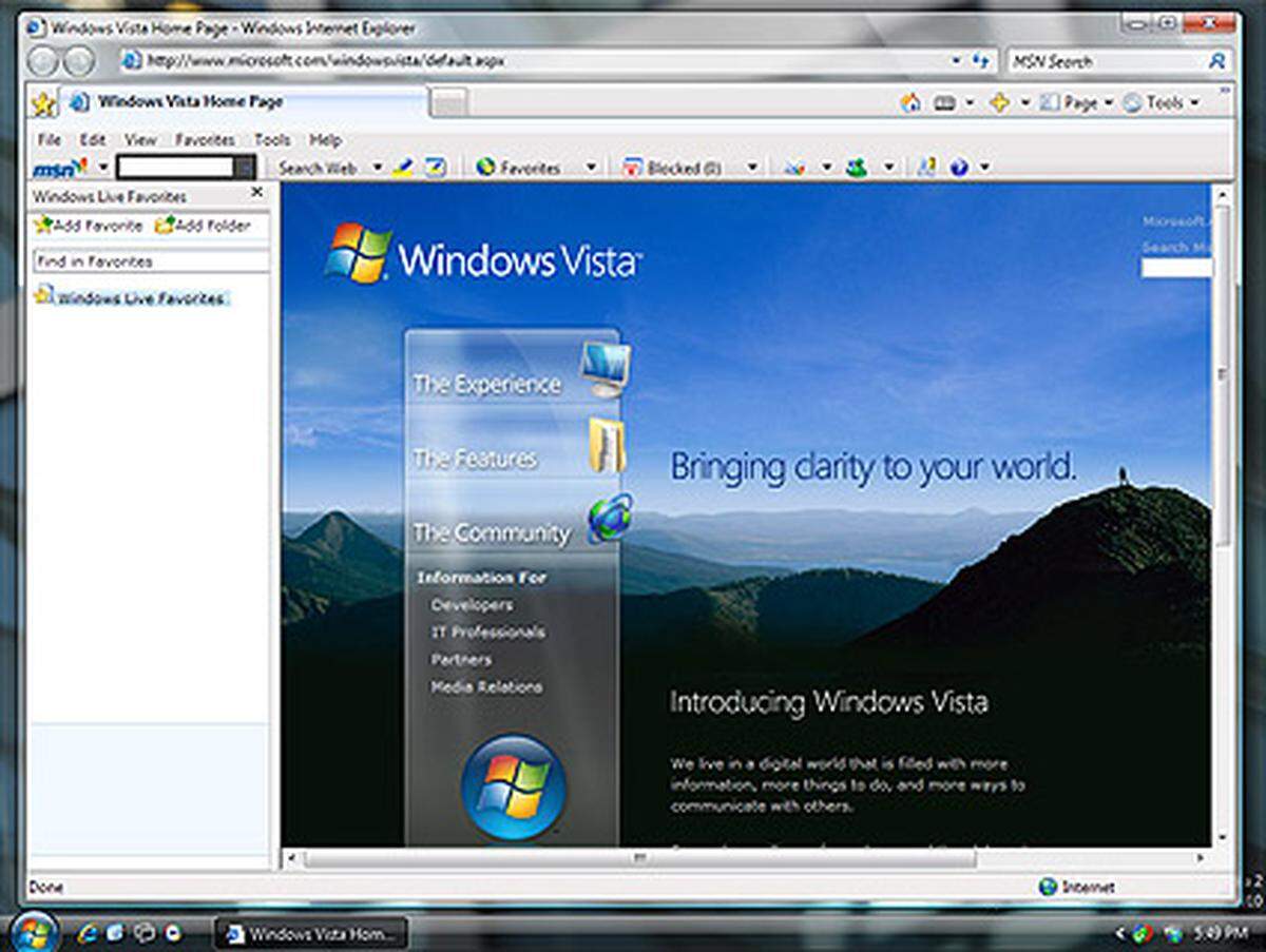 Der Internet Explorer 7, Microsofts neuester Browser, wurde für besonders feinsinniges Vorgehen nominiert. Die Mitprotokollierung des Surf-Verhaltens wurde beim Explorer 7 in ein unverdächtiges Sicherheits-Feature verpackt.