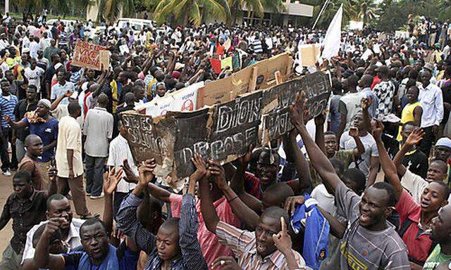 Demonstranten in der malischen Hauptstadt Bamako