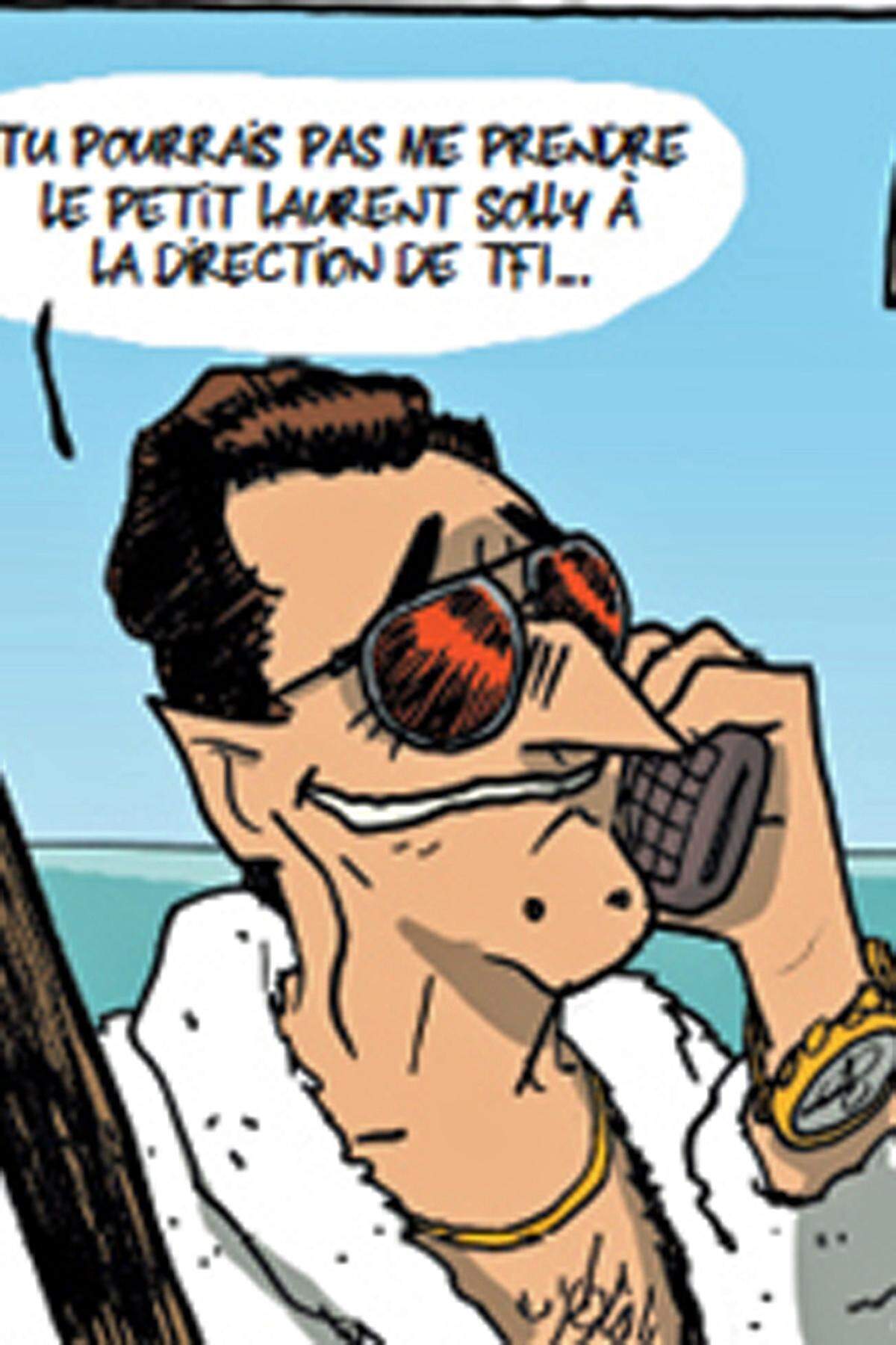 In einem anderen Comic karikiert der französische Journalist Renaud Dély die Wichtigtuerei des Staatsmannes. In „Sarkozy und die Reichen“ wird von der engen Verbindung zwischen dem Präsidenten und seinen Geldgebern – Bankern, Medienmogulen und der L’Oreal-Erbin Liliane Bettencourt – erzählt. Die der Politiker natürlich „im Dienste der Republik“ und nicht für sich anpumpt. (hell)