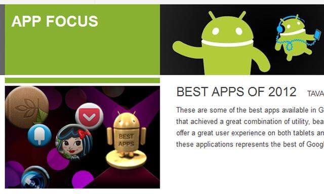 Google veröffentlicht die Android-Apps des Jahres 2012