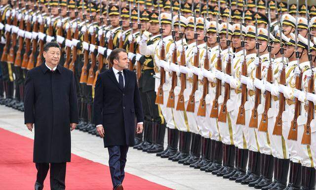 Frankreichs Präsident Emmanuel Macron auf Staatsbesuch in China