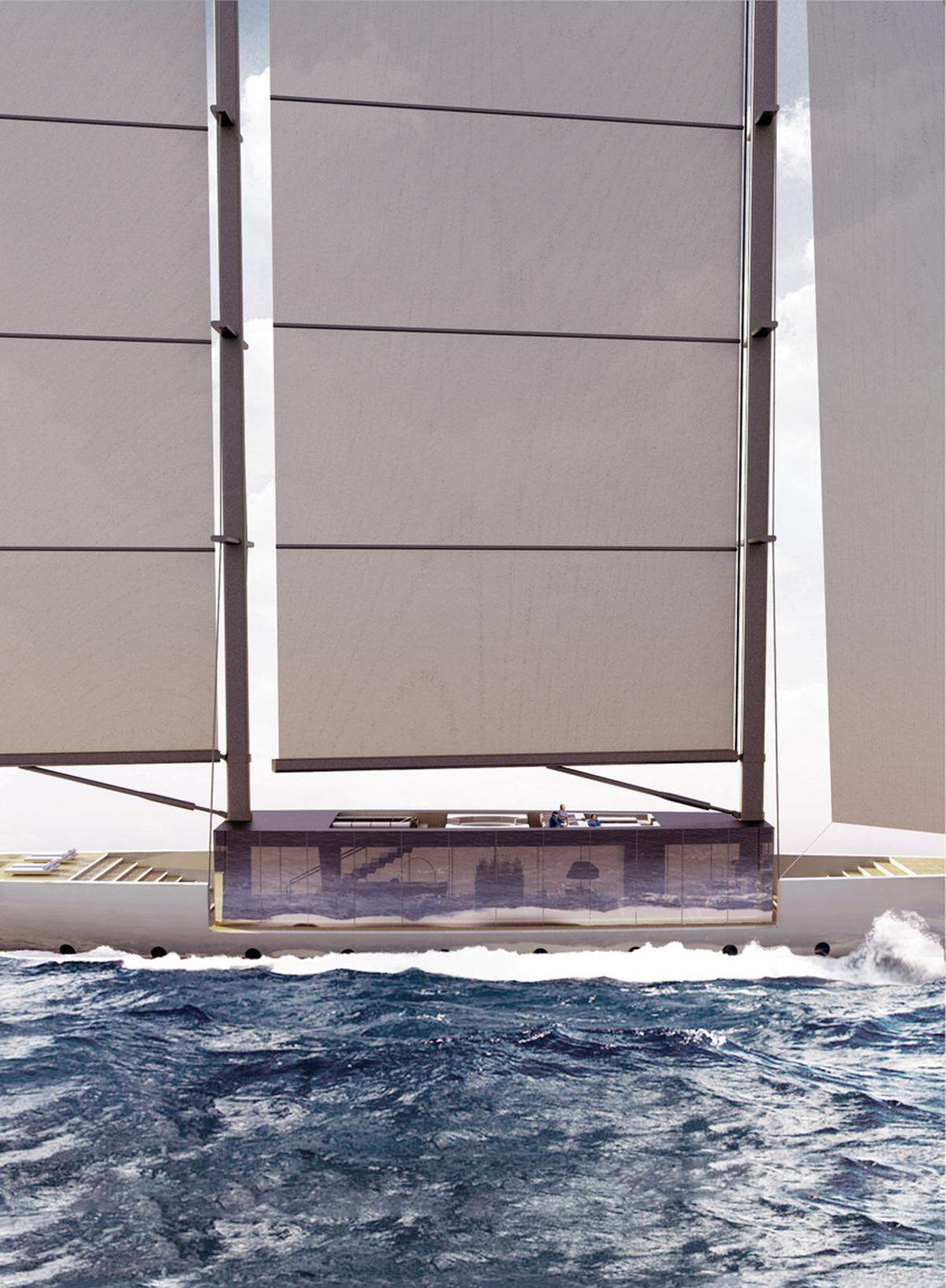 Eine etwas andere Segelyacht hat Jungdesinger Lujac Desautel entworfen. Das 55 Meter lange Boot ist mit einer Art Glasbox ausgestattet mit der man einen Rundumblick hat.