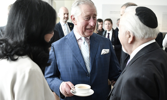 BRITISCHER THRONFOLGER PRINZ CHARLES UND HERZOGIN CAMILLA IN �STERREICH / J�DISCHES MUSEUM