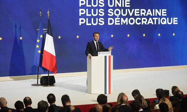 „Vereinter, souveräner, demokratischer.“ Das fordert Frankreichs Präsident Emmanuel Macron für die Europäische Union.