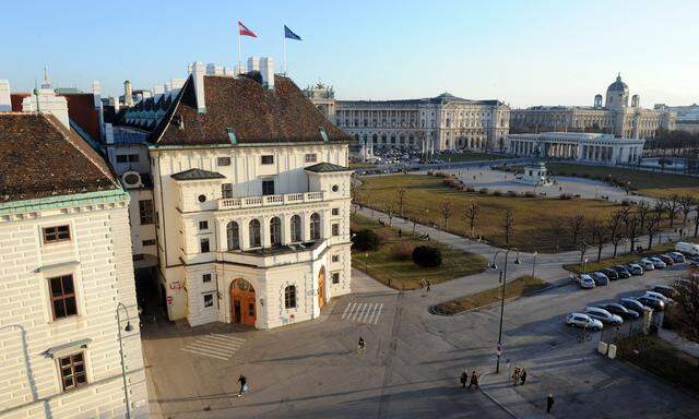 Blick auf die Hofburg, Sitz des Bundespräsidenten