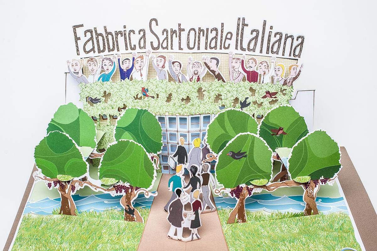 Die „Fabbrica Sartoriale Italiana“ liegt in der grünen niederen Po Ebene. An dem charmanten Standort werden jährlich ca 100.00 Stücke produziert, ca 10% davon sind Maßmodelle.