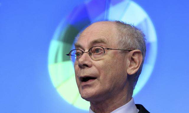 EU Council´s President Van Rompuy addresses a news conference during an EU-Africa summit in Brussels