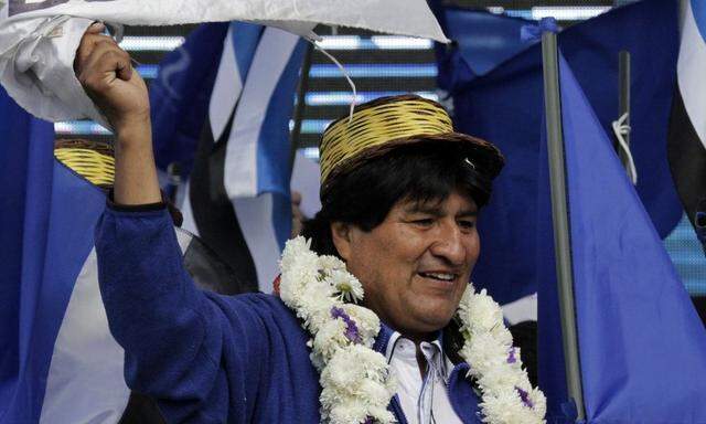 Bolivia´s President Evo Morales attends at the closing ceremony of his presidential election campaign in El Alto