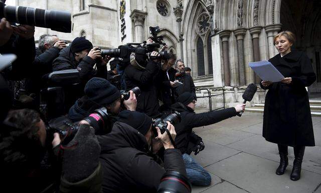 Alexander Litwinenkos Witwe, Marina, trat in London vor die Medien. Sie zeigte sich durch den Untersuchungsbericht bestätigt.