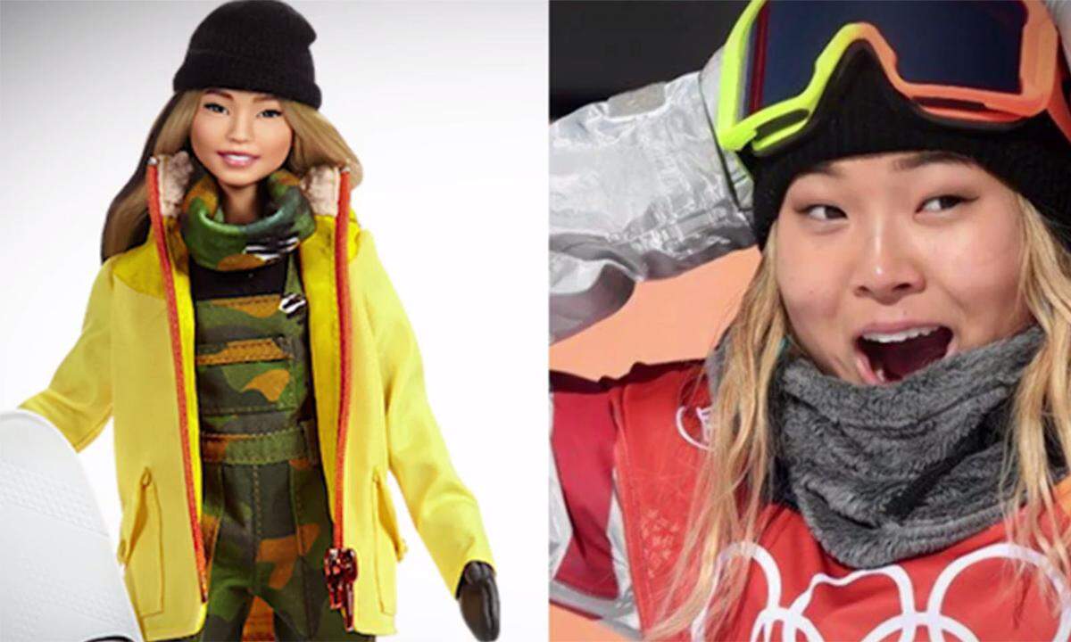 ... die zweifache Goldmedaillen-Gewinnerin Chloe Kim freuten sich beim Kurznachrichtendienst Twitter, Teil der Kollektion zu sein. „Ich bin so glücklich neben diese unglaublichen Frauen als Barbie geehrt worden zu sein“; schrieb die 17-jährige Snowboarderin.