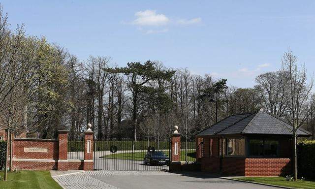 The entrance of Godolphin stables is seen in Newmarket