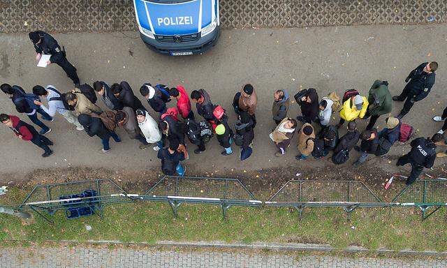 Flüchtlinge an der deutsch-österreichischen Grenze