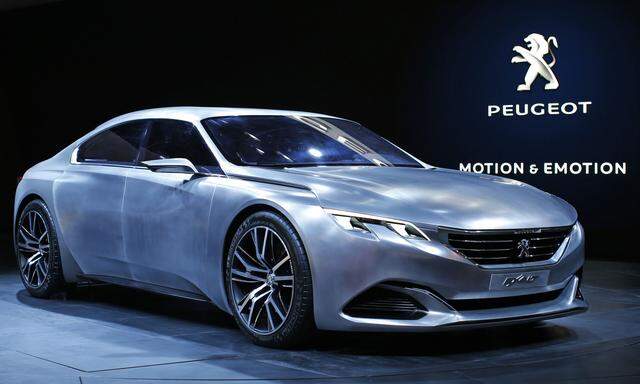 The Peugeot EXALT concept car is displayed on media day at the Paris Mondial de l´Automobile