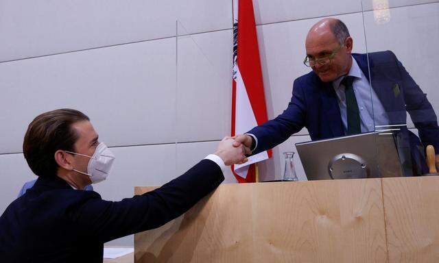 Sebastian Kurz und Wolfgang Sobotka vergangene Woche im Parlament