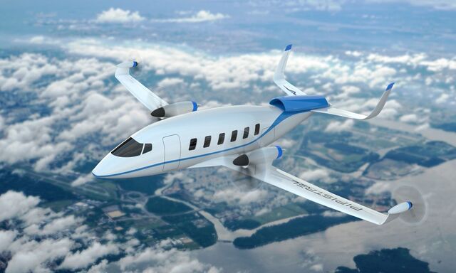 Auch Kleinflugzeuge könnten in der Struktur verbaute Batterien nutzen: hier das Konzept eines 20-Sitzers.