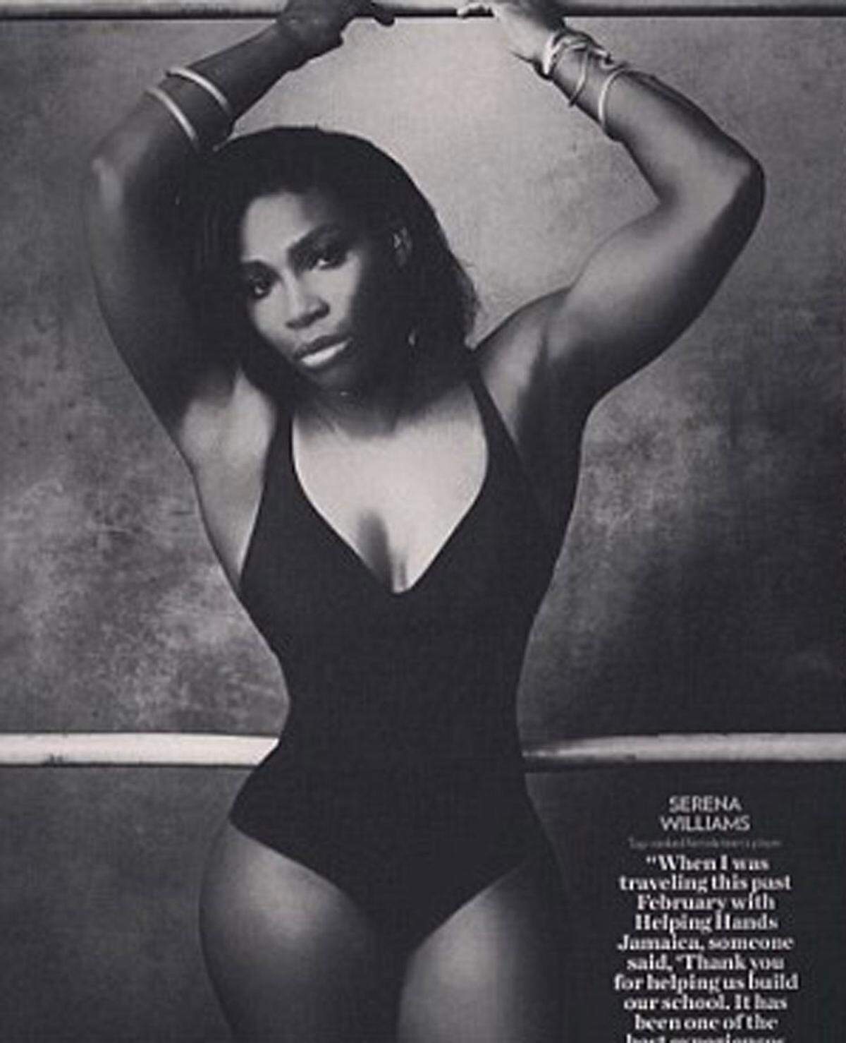 Auch andere Stars haben schon auf Photoshop verzichtet: Mit diesem Bild von Serena Williams waren die Fans des Tennis-Profis nicht zufrieden. Auf Instagram, wo Williams das Bild des "People"-Magazins teilte, kritisierte man den übermäßigen Einsatz von Photoshop. Vor allem die Taille der 34-Jährigen wurde stark verschlankt.